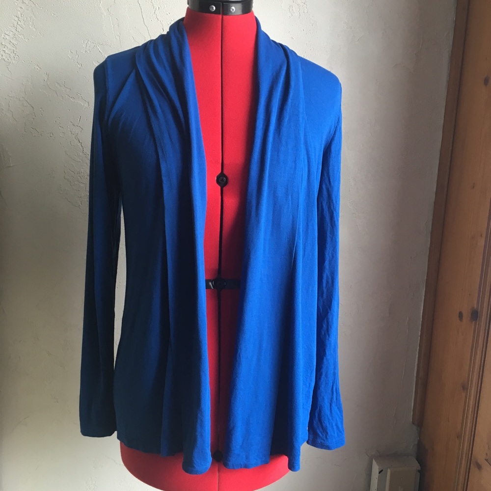 Ann Taylor Small Royal Blue No-button Cardigan